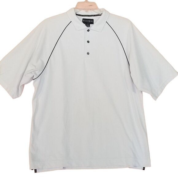 FootJoy Polo Shirt Mens XL White Performance Stretch Golf Short Sleeve - Picture 1 of 8